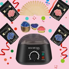 img 3 attached to 🌟 Hair Removal Wax Warmer Kit - Professional Hard Wax with 2 LEDs, 14oz Hard Wax Beads for Full Body Waxing - Ideal for Bikini Brazilian, Face, Eyebrows, Beard, Armpit, Legs, Chest - Women and Men's Waxing Kit