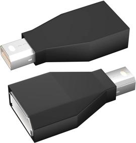 img 4 attached to 🔌🏆 Преобразователь адаптеров Mini DisplayPort в DisplayPort премиумной серии 2 шт.: Видео кабель продления 4KX2K@60Hz, Mini DP мужской разъем на DP женский преобразователь.