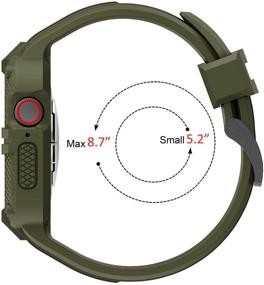 img 1 attached to T-ENGINE Ремешок для Apple Watch 44 мм серии 4 серии 6/5/SE, спортивный ремешок с полным защитным кейсом для мужчин/женщин, армейская зелень - Совместимый ремешок.