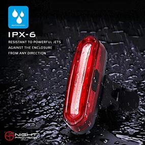 img 2 attached to 🚨 NP NIGHT PROVISION DUO-120 Red/White Strobe Rear Bike Light USB Rechargeable COB LED Lights PSR-120 Police Patrol Red/Blue Strobe Safety Warning Firefighter Police