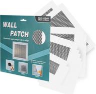 🔧 drywall patch repair kit - 12-piece self-adhesive aluminum wall patch assortment (2/4/6/8 inch) - ideal for diy drywall repair, wall hole repairs, and wall patching solutions logo