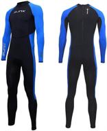 🌊 ultimate performance dive wetsuit: full body uv protection one piece swimwear for snorkeling, surfing, scuba diving & more - men's and women's rash guard logo