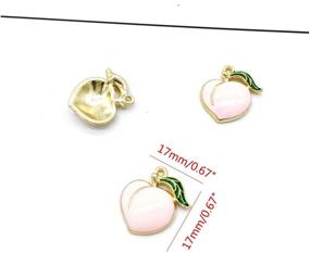 img 3 attached to 🍑 Stylish Mystart 30-Piece Peach Fruit Alloy Charms Pendants for Jewelry – Earrings & Necklace