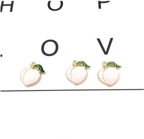 img 1 attached to 🍑 Stylish Mystart 30-Piece Peach Fruit Alloy Charms Pendants for Jewelry – Earrings & Necklace