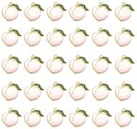 🍑 stylish mystart 30-piece peach fruit alloy charms pendants for jewelry – earrings & necklace logo