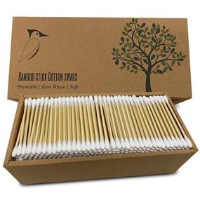 img 4 attached to 500-Pack Natural Bamboo Cotton Swabs - Double-Tipped Buds for a Beautiful Mind - Eco-Friendly, Biodegradable, and Soft - Enhanced Size with Firmly Attached Cotton Tips - Plastic-Free