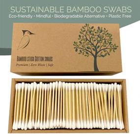 img 3 attached to 500-Pack Natural Bamboo Cotton Swabs - Double-Tipped Buds for a Beautiful Mind - Eco-Friendly, Biodegradable, and Soft - Enhanced Size with Firmly Attached Cotton Tips - Plastic-Free