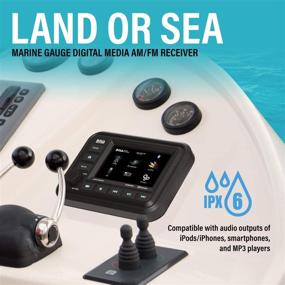 img 3 attached to 🚤 BOSS Audio MGV550B Marine Gauge Receiver - Weatherproof, 5" Touchscreen, Built-in Amplifier, Bluetooth, Digital Media MP3 Player, No CD Player, USB Port, AM/FM Radio