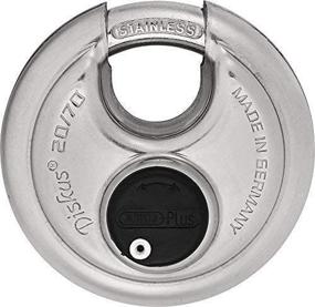 img 2 attached to 🔒 ABUS 20/70 Diskus Stainless Steel Padlock: 3/8" Shackle, Keyed Different, German-Made Security Solution