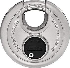 img 3 attached to 🔒 ABUS 20/70 Diskus Stainless Steel Padlock: 3/8" Shackle, Keyed Different, German-Made Security Solution