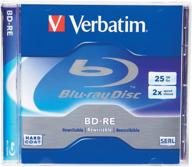🔒 discontinued verbatim 95358 25 gb bd-re disc - 2x blu-ray, rewritable, single layer - 1-disc jewel case logo