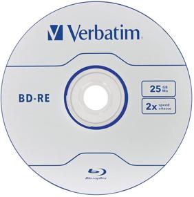 img 1 attached to 🔒 Discontinued Verbatim 95358 25 GB BD-RE Disc - 2x Blu-ray, ReWritable, Single Layer - 1-Disc Jewel Case