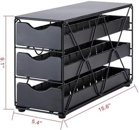 img 3 attached to ☕ Premium Nespresso Vertuo Pod Holder Drawer - 3-Tier Coffee Pod Organizer with 60 Pods Capacity