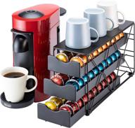 ☕ premium nespresso vertuo pod holder drawer - 3-tier coffee pod organizer with 60 pods capacity логотип