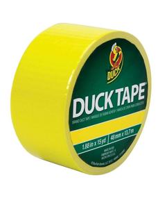 img 3 attached to Лента Duck Brand Color Duct Tape: 1,88 дюйма х 15 ярдов (атомный желтый)
