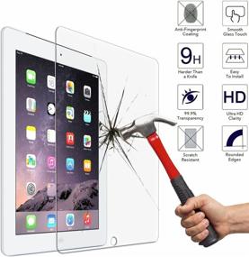 img 3 attached to 📱 TANTEK YYY34 iPad 2/3/4 Tempered Glass Screen Protector - HD Clear, Anti-Scratch, Anti-Glare, Fingerprint Resistant