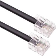 🔌 10фт rj11 кабель adsl удлинитель - высокоскоростной интернет xfinity, мужской кабель для маршрутизатора и модема с разъемом rj11 - черный логотип