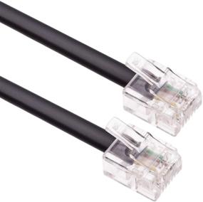 img 4 attached to 🔌 10фт RJ11 кабель ADSL удлинитель - Высокоскоростной интернет Xfinity, мужской кабель для маршрутизатора и модема с разъемом RJ11 - черный
