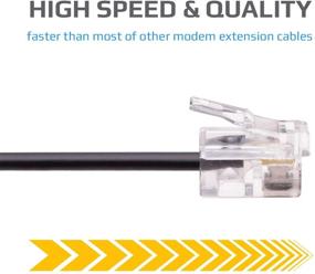 img 3 attached to 🔌 10фт RJ11 кабель ADSL удлинитель - Высокоскоростной интернет Xfinity, мужской кабель для маршрутизатора и модема с разъемом RJ11 - черный