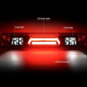 img 1 attached to DNA Motoring 3BL-COLO15-3D-LED-CH Chrome Housing 3D LED 3Rd Tail Brake Light [For 15-18 Chevy Colorado/GMC Canyon]