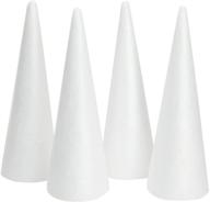 🎄 diy craft essentials: white foam tree cones - 4.5 x 13.5 in, 4 pack logo