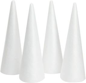 img 4 attached to 🎄 DIY Craft Essentials: White Foam Tree Cones - 4.5 x 13.5 in, 4 Pack