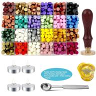 💌 wax seal beads kit - 648 pieces for wax seal stamp, bee wax stamp, spoon, tea candles - ideal for wedding invitations, wine packages, gift wrapping logo