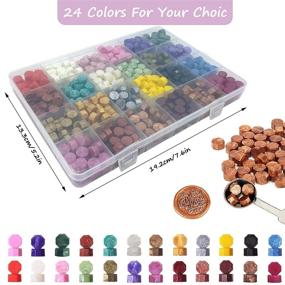 img 2 attached to 💌 Wax Seal Beads Kit - 648 Pieces for Wax Seal Stamp, Bee Wax Stamp, Spoon, Tea Candles - Ideal for Wedding Invitations, Wine Packages, Gift Wrapping