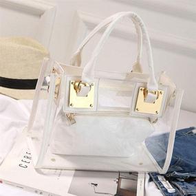 img 1 attached to 👜 Rullar Transparent Satchel: Stylish Top Handle Shoulder Bag for Women - Handbags & Wallets in Satchel Style