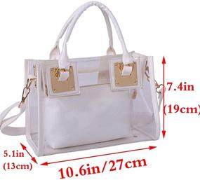 img 3 attached to 👜 Rullar Transparent Satchel: Stylish Top Handle Shoulder Bag for Women - Handbags & Wallets in Satchel Style