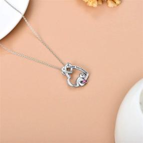 img 2 attached to ❤️ Astounding AOBOCO I Love You Forever Animal Heart Pendant Necklace: A Mesmerizing Valentines Anniversary Birthday Jewelry Gift for Women
