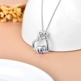 img 3 attached to ❤️ Astounding AOBOCO I Love You Forever Animal Heart Pendant Necklace: A Mesmerizing Valentines Anniversary Birthday Jewelry Gift for Women