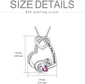 img 1 attached to ❤️ Astounding AOBOCO I Love You Forever Animal Heart Pendant Necklace: A Mesmerizing Valentines Anniversary Birthday Jewelry Gift for Women