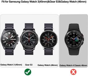 img 3 attached to Металлический ремешок V-MORO совместимый с Galaxy Watch 3 45 мм/bands Gear S3 Band Solid Stainless Steel Замена для Samsung Galaxy Watch 3 45 мм/Gear S3/Galaxy Watch 46 мм(2019) Space Gray.