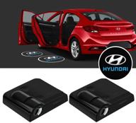 🚘 enhance your hyundai experience: wireless led car door light logo projector for accent, elantra, sonata, and more! logo