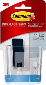 img 4 attached to 📱 Smart Phone Station Organizer - Clear, 1-Caddy, 2-Strips - Damage-Free Organization for Phones up to 2.75” Wide