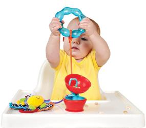 img 4 attached to 👶 Защитите игрушки вашего ребенка с помощью присоски держателя игрушек для детского стульчика Grapple Suction High Chair Toy Holder Leash