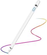 🖊️ white active stylus pencil for apple, rechargeable fine point smart pen compatible with touch screens, iphone, ipad, android, and most tablets for smooth writing and drawing logo