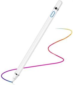 img 4 attached to 🖊️ White Active Stylus Pencil for Apple, Rechargeable Fine Point Smart Pen Compatible with Touch Screens, iPhone, iPad, Android, and Most Tablets for Smooth Writing and Drawing