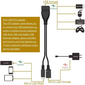 img 2 attached to 🔌 Кабель Micro USB Host OTG с Micro USB-питанием для Samsung S7 Edge, S6 Edge, S5, S4 и Nexus 10 9 7 4 Player + все остальные - набор из 2