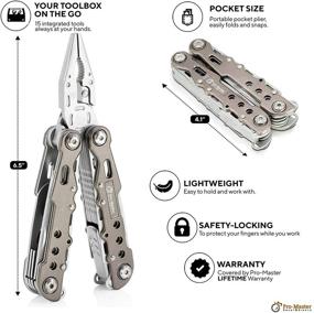 img 1 attached to 🔧 15-in-1 Multitool Pocket Knife - Perfect Christmas Gifts for Men, Dad, Husband, Son - Portable Heavy Duty Folding Utility Multi Tool for Men - Ultimate EDC Gear for Camping Survival Travel Home