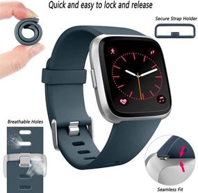 img 1 attached to 👯 Оувегага браслет - совместимый с Fitbit Versa/Versa 2/Versa Lite/Special Edition Versa 2 - классические ремешки для женщин и мужчин в широкой гамме ярких цветов