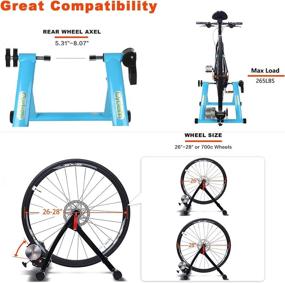 img 2 attached to 🚲 Cycleinn Fluid Bike Trainer Stand for Indoor Riding - Noise Reduction, Portable Bicycle Exercise Training Stand with Fluid Flywheel - Stationary Bike Resistance Trainer for Road and Mountain Bikes