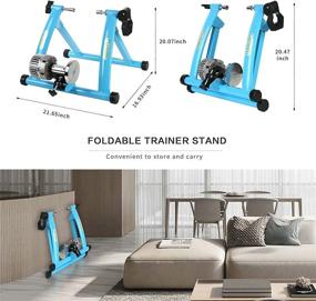 img 1 attached to 🚲 Cycleinn Fluid Bike Trainer Stand for Indoor Riding - Noise Reduction, Portable Bicycle Exercise Training Stand with Fluid Flywheel - Stationary Bike Resistance Trainer for Road and Mountain Bikes