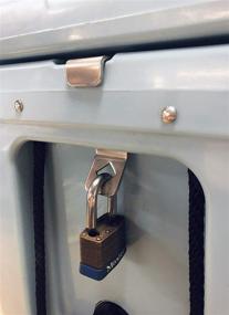 img 2 attached to 🔒 Schmidt-Riffer Metalcrafts Universal Cooler Lock Bracket: Ultimate Security for mid to Large Rotomold Coolers (Stainless Steel Built)