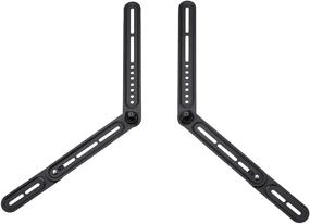 img 2 attached to 🔊 Enhance Your Home Theater Setup with the Amazon Basics Universal Sound Bar TV Bracket: Adjustable Arm for Mounting Above or Under TV, Black