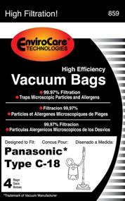 img 1 attached to EnviroCare Replacement High-Efficiency Dust Bags for 🧹 Panasonic Type C-18 Canister Vacuums - Pack of 4