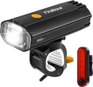 🚴 4000mah super bright bicycle headlight - long-lasting 9 hours with usb recharge, waterproof bike light set - ideal for night riding, mountain bikes - 4 light modes - suitable for all bicycles logo