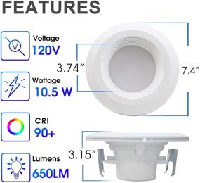 img 1 attached to 6-дюймовый светодиодный встраиваемый потолочный светильник