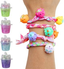 img 4 attached to 🐱 Kitten Catfé Meowble Yarn Ball Bracelet 4 Pack: Create Your Own Friendship Bracelets with Cat Ball Charms & Clasps Hidden in a Boba Cup! Series #2: 24 Charms to Collect